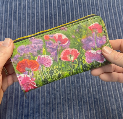 Zipper Wallet - Andy's "Poppy Party" Painting