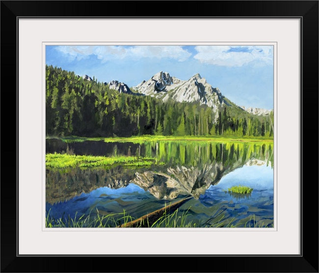 "Stanley Lake Reflections" -  Canvas or art paper Giclée art prints