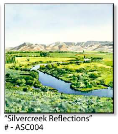 ASC004 "Silvercreek Reflections" ceramic coaster