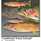 ASC009 "Cutthroat Trout School" ceramic coaster