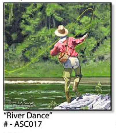 ASC017 "River Dance" ceramic coaster