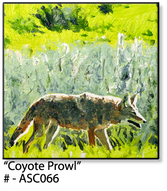 ASC066 "Coyote Prowl" ceramic coaster