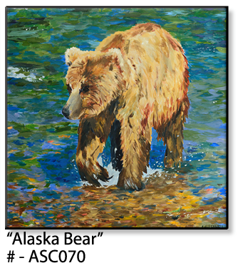 ASC070 "Alaska Bear" ceramic coaster