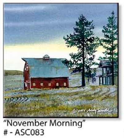 ASC083 "November Morning" ceramic coaster
