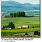 ASC084 "Country Red and Green" ceramic coaster