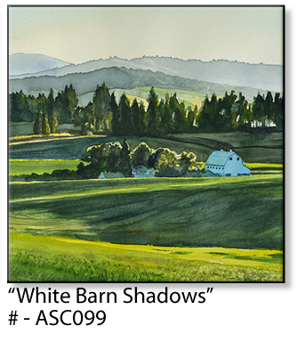 ASC099 "White Barn Shadows" ceramic coaster