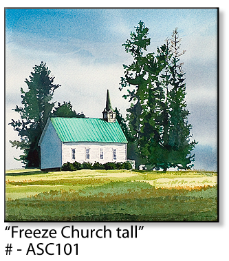 ASC101 "Freeze Church Tall" ceramic coaster