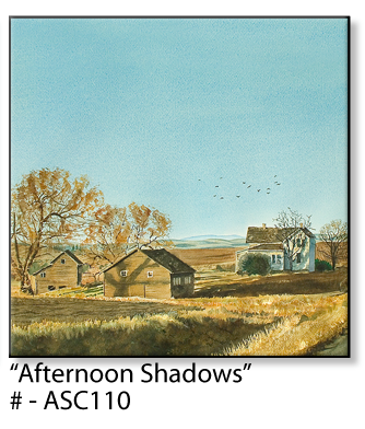 ASC110 "Afternoon Shadows" ceramic coaster