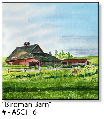 ASC116 "Birdman Barn" ceramic coaster