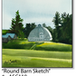 ASC118 "Round Barn Sketch" ceramic coaster