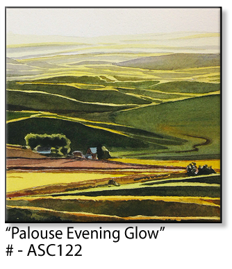 ASC122 "Palouse Evening Glow" ceramic coaster