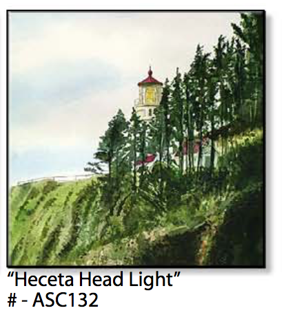 ASC132 "Heceta Head Light" ceramic coaster