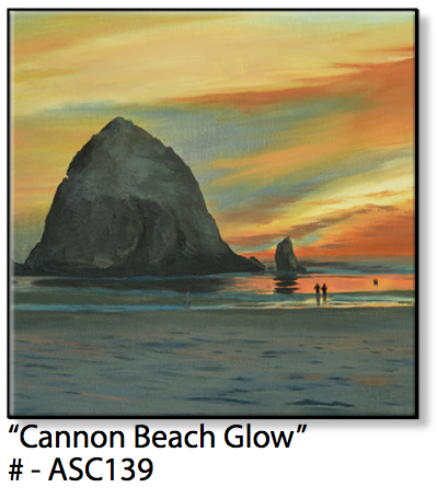 ASC139 "Cannon Beach Glow" ceramic coaster