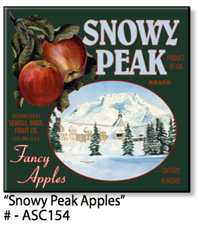 ASC154 "Snowy Peak Apples" ceramic coaster