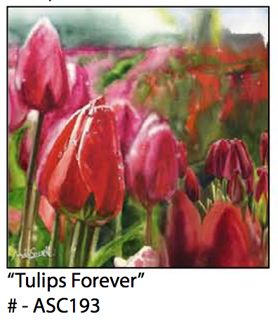 ASC193 "Tulips Forever" ceramic coaster