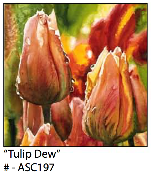 ASC197 "Tulip Dew" ceramic coaster