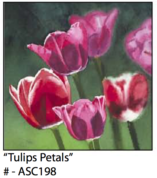 ASC198 "Tulip Petals" ceramic coaster