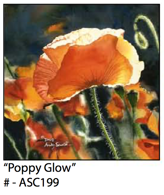 ASC199 "Poppy Glow" ceramic coaster