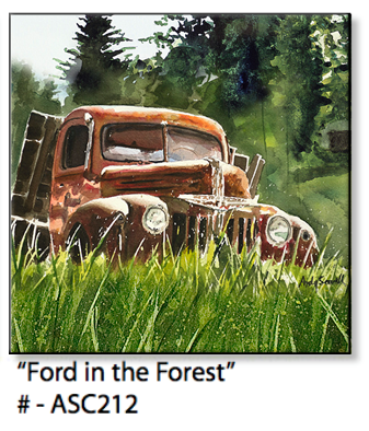 ASC212 “Ford in the Forest“ ceramic coaster