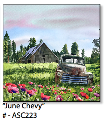 ASC223 "June Chevy" ceramic coaster