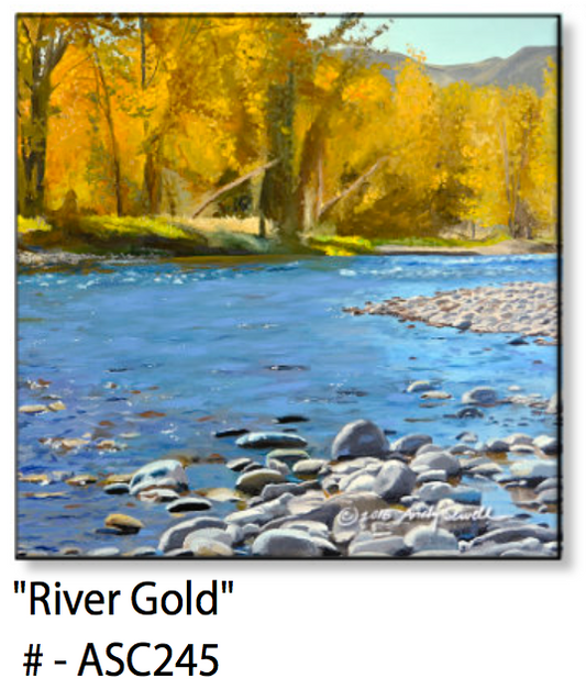 ASC245 "River Gold" ceramic coaster