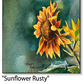 ASC269 "Sunflower Rusty" ceramic coaster