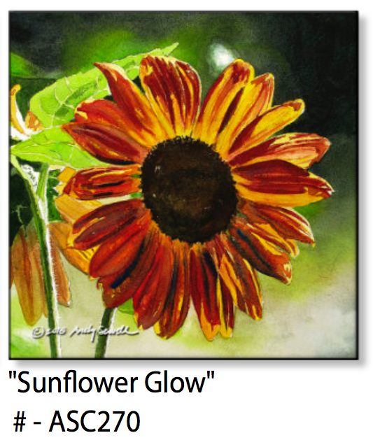 ASC270 "Sunflower Glow" ceramic coaster