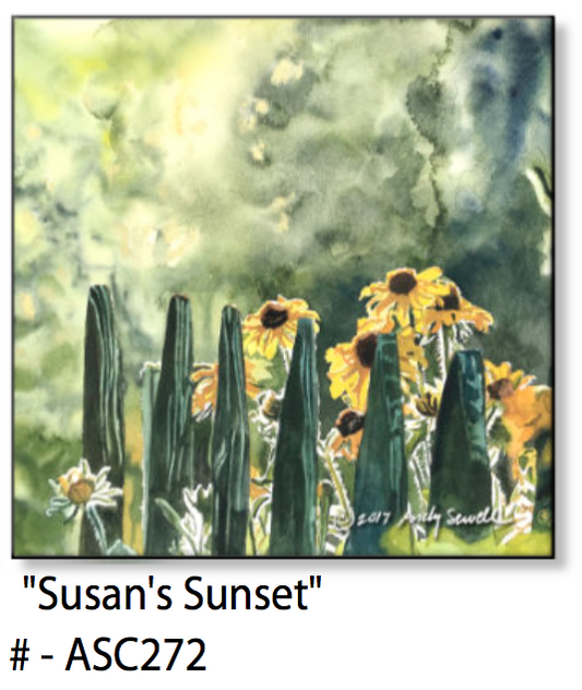 ASC272 "Susans Sunset" ceramic coaster