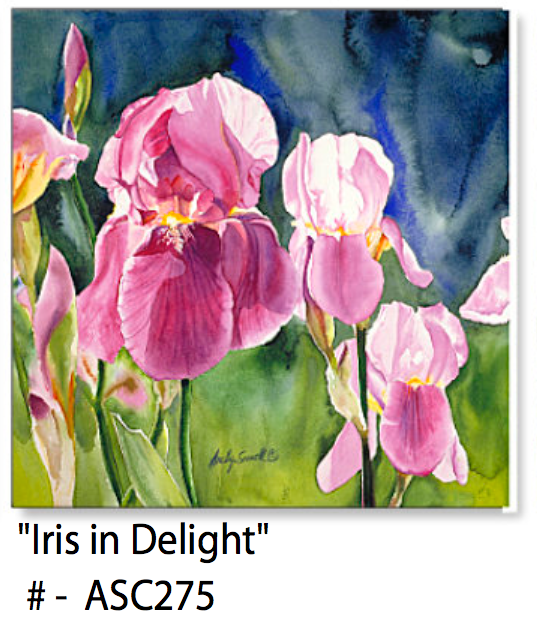 ASC275 "Iris in Delight" ceramic coaster