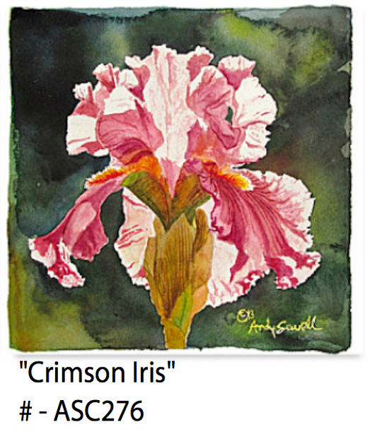 ASC276 "Crimson Iris" ceramic coaster