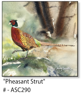 ASC290 "Pheasant Strut" ceramic coaster