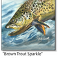 ASC299 "Brown Trout Sparkle" ceramic coaster