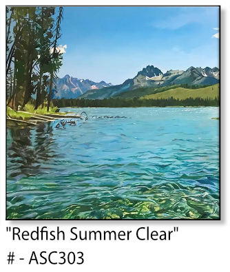 ASC303 "Redfish Summer Clear" ceramic coaster
