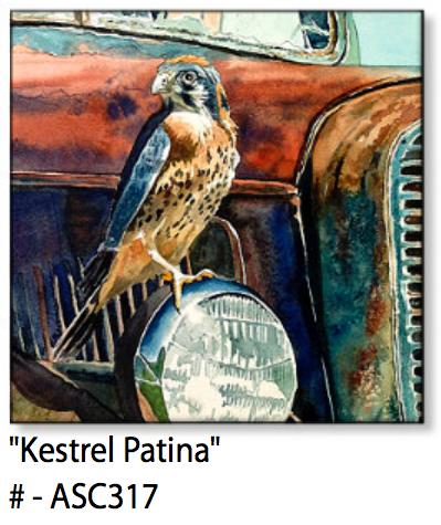 ASC317 "Kestrel Patina" ceramic coaster