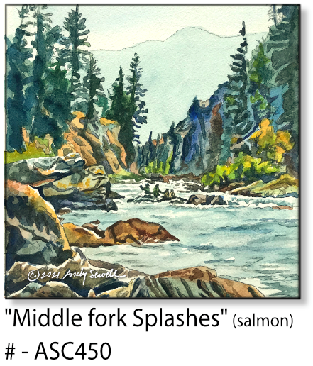 A "Middlefork Splashes" -  Giclée art print of  the Middlefork of the Salmon River