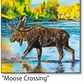 ASC483 "Moose Crossing" ceramic coaster