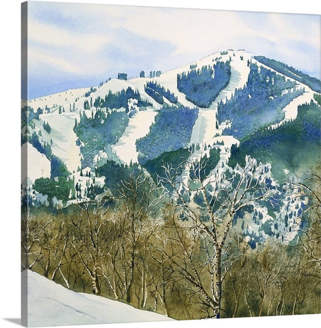 "Baldy over Bitteroot" - a limted edition Giclee reprod. from a watercolor of Sun Valley's Bald Mtn.  - by Andy Sewell