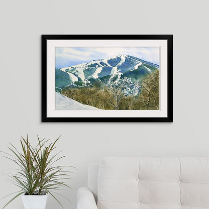 "Baldy over Bitteroot" - a limted edition Giclee reprod. from a watercolor of Sun Valley's Bald Mtn.  - by Andy Sewell