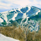 "Baldy over Bitteroot" - a limted edition Giclee reprod. from a watercolor of Sun Valley's Bald Mtn.  - by Andy Sewell