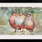 "Chukar Dance" - A watercolor giclee print of 3 chukars strutting in the sun - by Andy Sewell