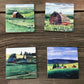 "Palouse Country" themed coaster sets: 5 options, see below.