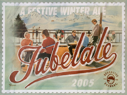 "Jubelale 2005" vintage art print from Deschutes Brewery Jubelale 2005 label.