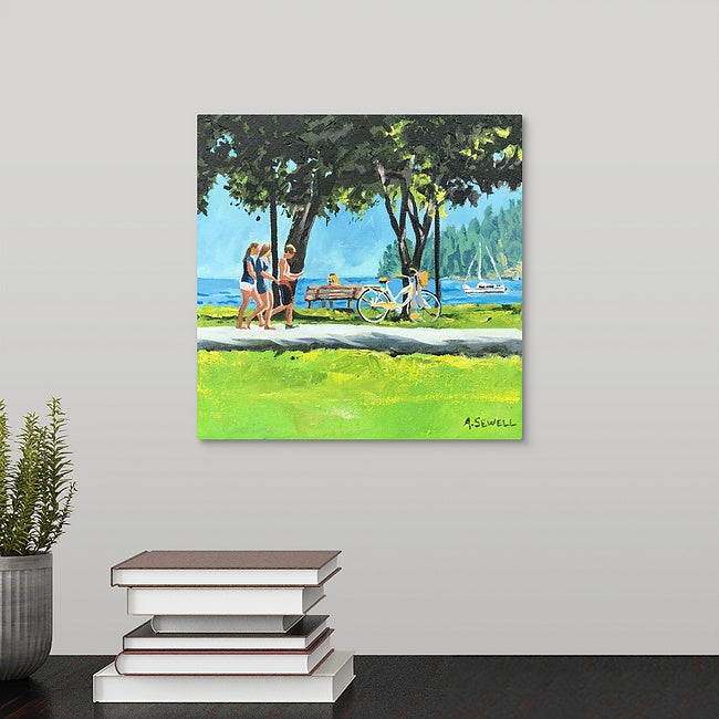 "Lake Summer Memories" -  10"x10" Original oil painting or signed Giclee art print.