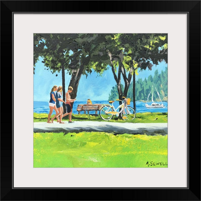 "Lake Summer Memories" -  10"x10" Original oil painting or signed Giclee art print.
