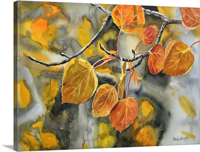 October Orange - 12" x 16"  Giclee reprod. from watercolor of fall aspens