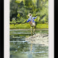 "River Dance" Vintage flyfisherman, Giclée reprod. from watercolor