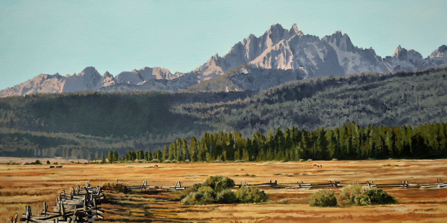 "Sawtooth Morning Shadows” -  - Canvas or art paper Giclée art prints from oil painting.