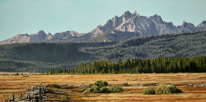 "Sawtooth Morning Shadows” -  - Canvas or fine art paper Giclée art prints from oil painting.