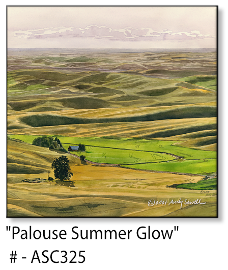 ASC325" Palouse Summer glow" ceramic coaster
