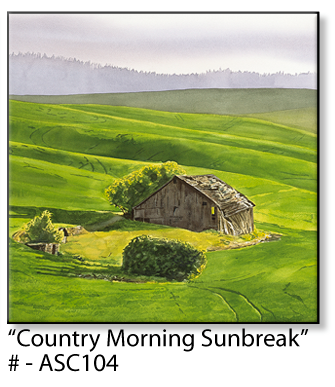 ASC104 "Country Morning Sunbreak" ceramic coaster